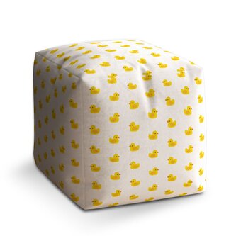 Taburet Cube Žluté kačenky: 40x40x40 cm Taburet Cube Žluté kačenky: 40x40x40 cm