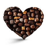 3D polštář ve tvaru srdce: Bonboniéra