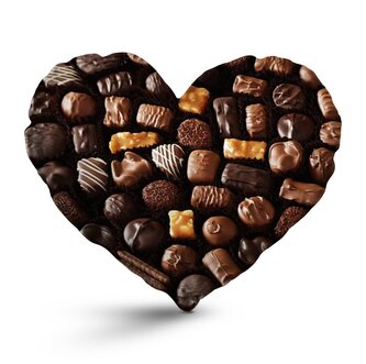 3D polštář ve tvaru srdce: Bonboniéra