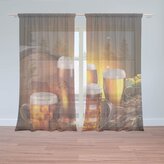 Záclony Krýgly s pivem: 2ks 150x250cm