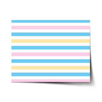 Plakát Barevné pruhy: 120x80 cm