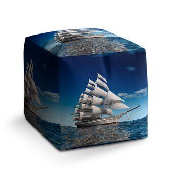 Taburet Cube Loď: 40x40x40 cm Taburet Cube Loď: 40x40x40 cm