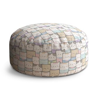 Taburet Circle Barevná koťátka: 38x48 cm Taburet Circle Barevná koťátka: 38x48 cm