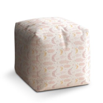 Taburet Cube Měsíčky a obláčky : 40x40x40 cm Taburet Cube Měsíčky a obláčky : 40x40x40 cm