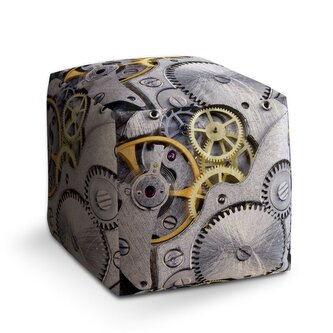 Taburet Cube Hodinový strojek: 40x40x40 cm