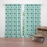 Závěs kočky a rybičky: 2ks 140x250cm