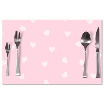 Prostírání Růžová srdíčka: 40x30cm