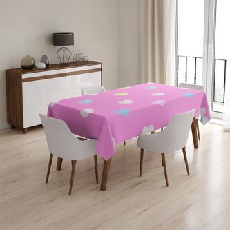 Ubrus Srdce na růžové: 145x240 cm Ubrus Srdce na růžové: 145x240 cm