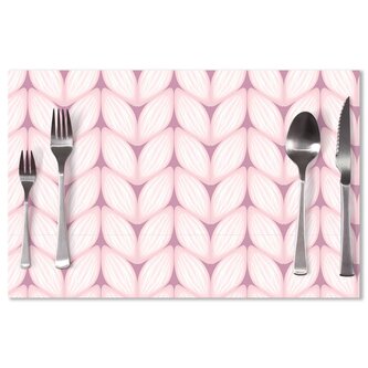 Prostírání Bledě růžové pletení: 40x30cm
