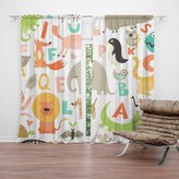 Závěs Zoo abeceda: 2ks 140x250cm