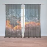 Záclony Ohnivá kytara: 2ks 150x250cm