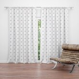 Závěs Srdíčka na bílé: 2ks 140x250cm