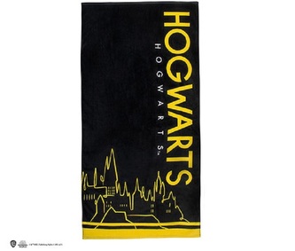 Cinereplicas Plážová osuška Howgarts černá, Harry Potter