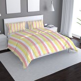 Povlečení Žlutorůžové pruhy: 140x200 / 90x70