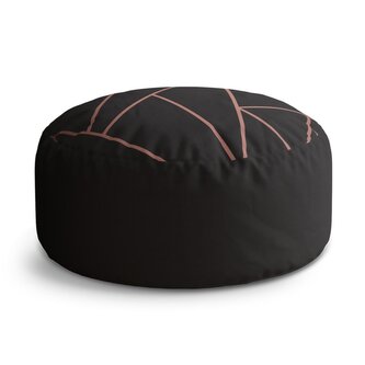 Taburet Circle Růžové obrazce: 38x48 cm