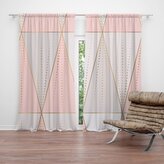 Závěs Růžovošedé jehlany: 2ks 140x250cm