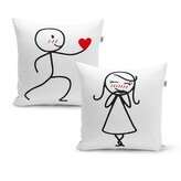 Polštáře On a ona 3: 2ks 40x40 cm