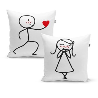 Polštáře On a ona 3: 2ks 40x40 cm