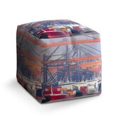 Taburet Cube Lodě v přístavu: 40x40x40 cm