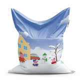 Sedací vak Classic Prasátko Pepina Zima: 150x100 cm