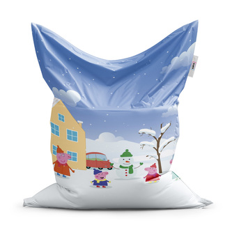 Sedací vak Classic Prasátko Pepina Zima: 150x100 cm