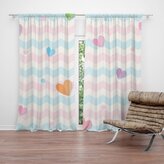 Závěs Barevná srdíčka: 2ks 140x250cm