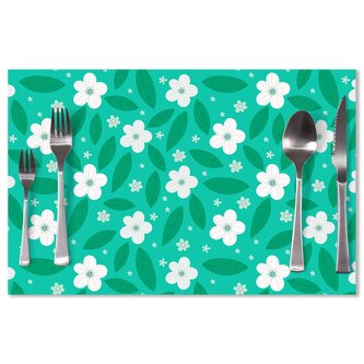 Prostírání Bílé květy s lístky: 40x30cm