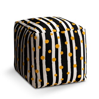 Taburet Cube Pruhy a puntíky: 40x40x40 cm