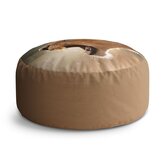 Taburet Circle Rozzuřená lvice: 38x48 cm