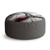 Taburet Circle Eiffelova věž a červené auto: 38x48 cm