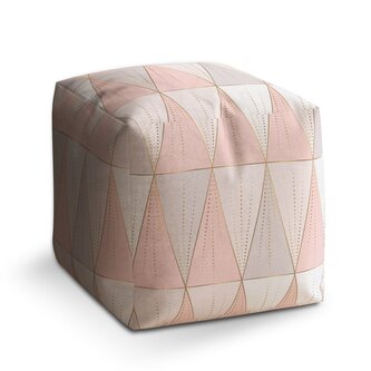 Taburet Cube Růžovošedé jehlany: 40x40x40 cm Taburet Cube Růžovošedé jehlany: 40x40x40 cm