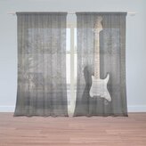 Záclony Kytara: 2ks 150x250cm