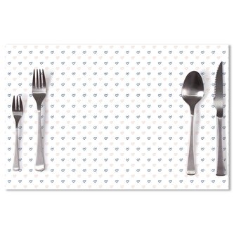 Prostírání Srdíčka na bílé: 40x30cm