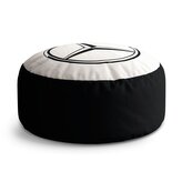 Taburet Circle Logo 1 Bílá: 38x48 cm