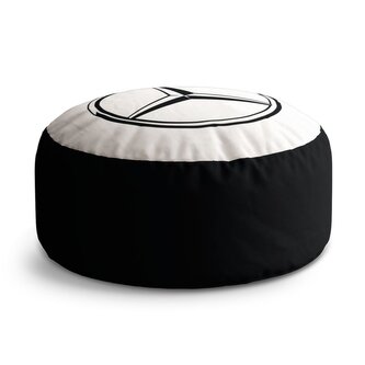 Taburet Circle Logo 1 Bílá: 38x48 cm