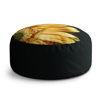 Taburet Circle žlutá gerbera: 38x48 cm