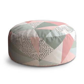 Taburet Circle Obrazce v něžných barvách: 38x48 cm