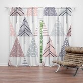 Závěs Barevné stromky: 2ks 140x250cm