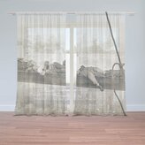 Záclony Ležící zedníci na traverze: 2ks 150x250cm