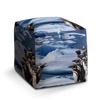 Taburet Cube Tučňáci: 40x40x40 cm