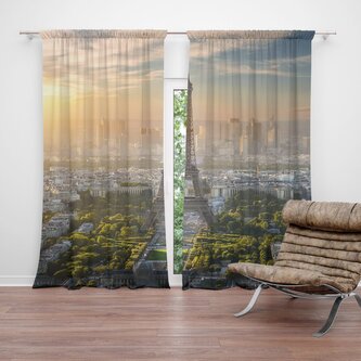 Závěs Paříž Eifellova věž Skyline: 2ks 140x250cm Závěs Paříž Eifellova věž Skyline: 2ks 140x250cm