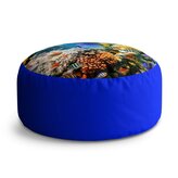 Taburet Circle Korálový útes: 38x48 cm