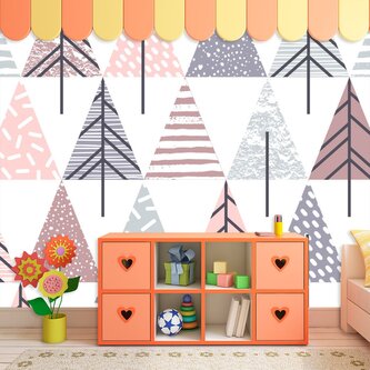 Tapeta Barevné stromky: 208x125 cm