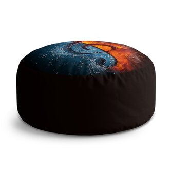 Taburet Circle Ohnivý klíč: 38x48 cm