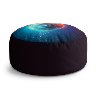 Taburet Circle Země ve vesmíru: 38x48 cm