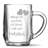 Půllitr Miluju tě, protože mě štveš míň než ostatní: 0,5