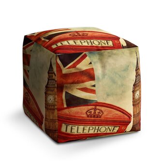 Taburet Cube Londýn 4: 40x40x40 cm