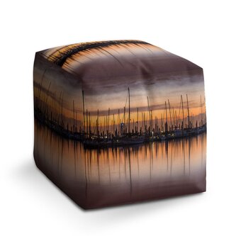 Taburet Cube Večerní přístav: 40x40x40 cm Taburet Cube Večerní přístav: 40x40x40 cm