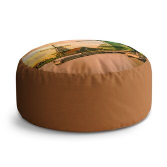 Taburet Circle Větrné mlýny: 38x48 cm