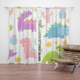 Závěs Dinosauři s kaktusy: 2ks 140x250cm